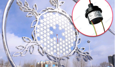 Which type of slip rings are needed for the Olympic Torch Sculpture?