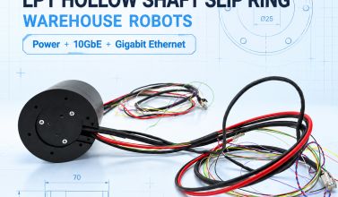 Power and 10GbE Connectivity for Warehouse Robots — JINPAT LPT Slip Ring